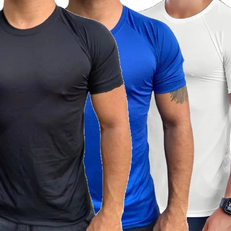 Kit 3 Camisetas Masculinas Dry Fit