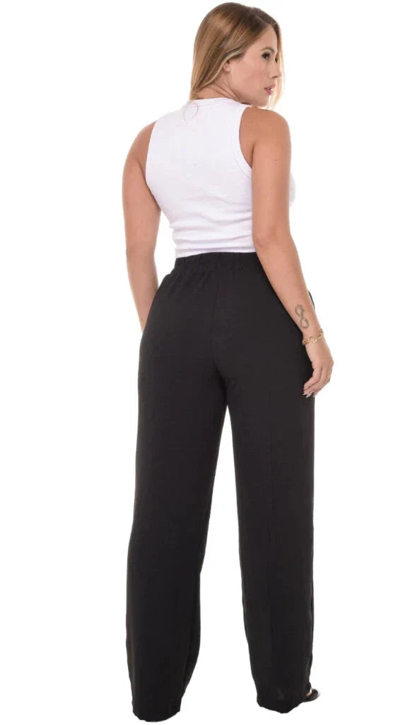 Calça Pantalona Feminina Cintura Alta