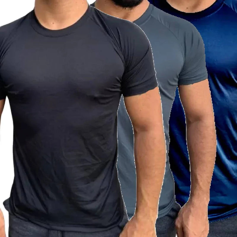 Kit 3 Camisetas Masculinas Dry Fit